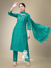 Maharaj Fashion Hub Women's Elegant Kurti Pant Dupatta Set